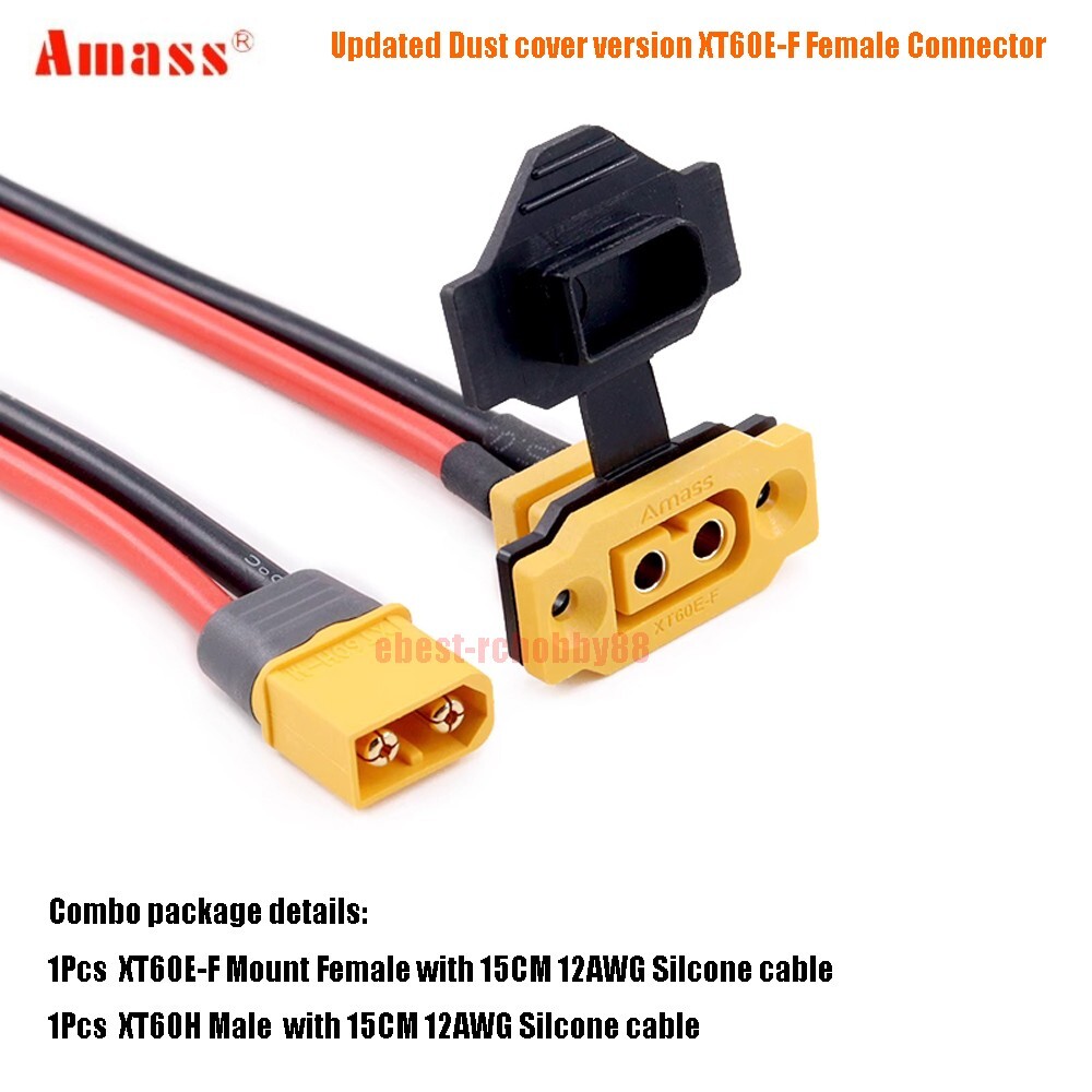 XT60 Female To Traxxas Female 14AWG Silicone Wire L=100mm 1pcs/bag (1pcs) XT60 Female To Traxxas Female 14AWG Silicone Wire L=100mm 1pcs/bag (1pcs)