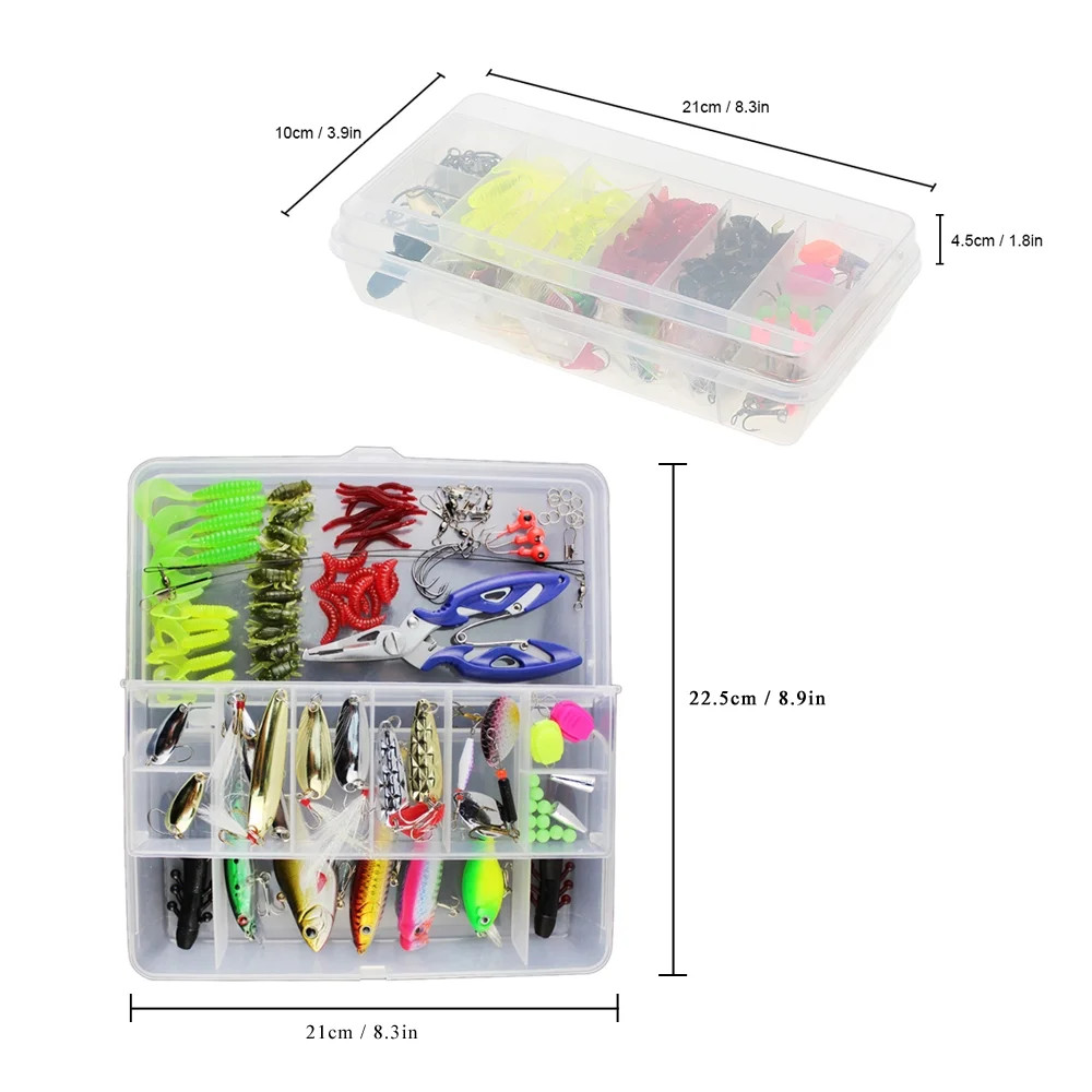 101 Pieces VARIETY Fishing Tackle  Hard Baits Soft Baits Topwater Lures Hooks - Image 8