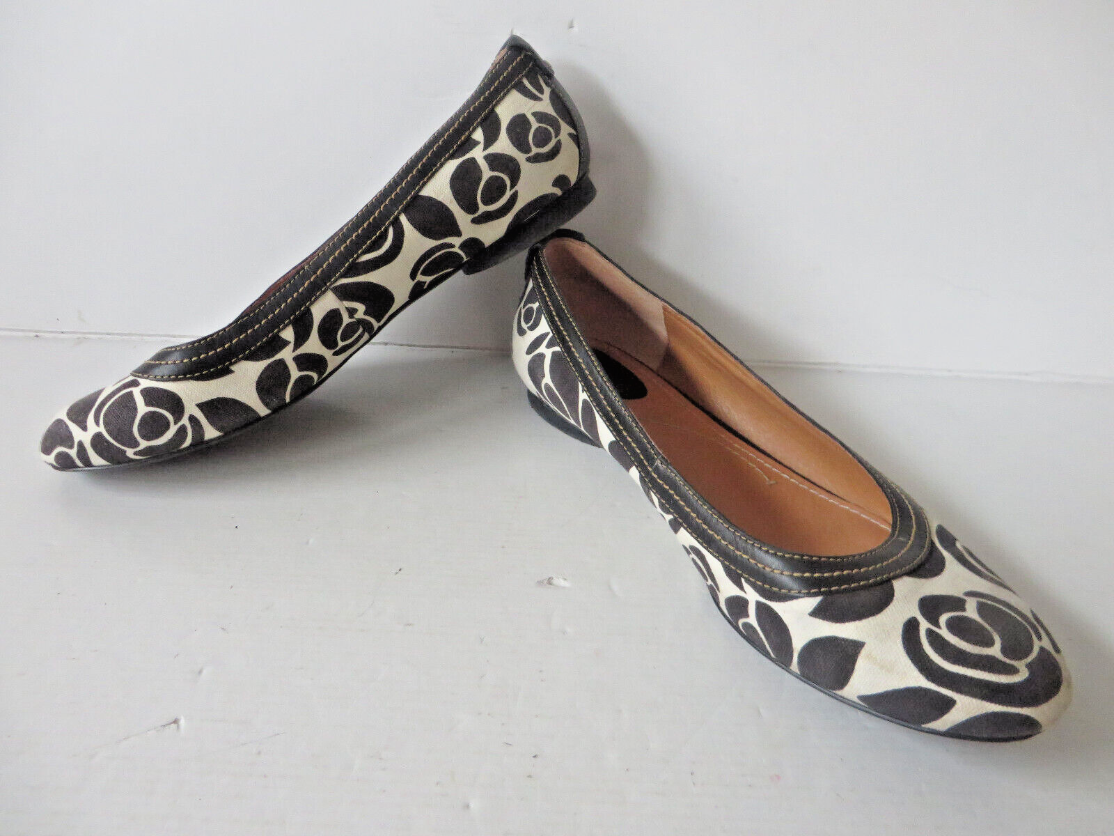 FOSSIL chice Halbschuhe Gr. 39 braun/beige Leder Damen Schuhe Slipper Ballerinas