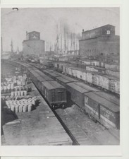 PHOTO OF FREIGHT TRAINS   SHIPS, CHICAGO FROM NEGATIVE ON PHOTO PAPER 