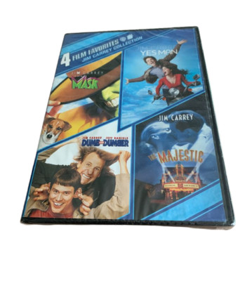 4 Film Favorites Jim Carrey  DVD Mask  Dumb and Dumber  Yes Man  Majestic