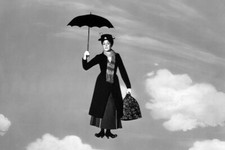 Julie Andrews As Mary Poppins In Mary Poppins Flying With Umbrella 18x24 Poster