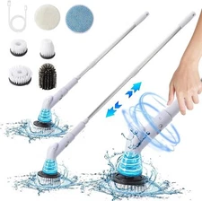 Electric Cleaning Scrubbers- Cleaning Brush with 6 Replaceable Brush Heads