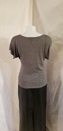 B Design Womens Gray Top Stone Studded Small S Shirt Blouse Nice - Picture 2 of 8