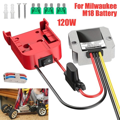 18V to 12V Step-Down Converter for Milwaukee M18 Battery Adapter DC 12V 120W 10A - Picture 1 of 12