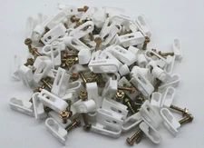 100 NEW CABLETRONIX WHITE DUAL FLEX CLIPS WITH SCREW RG6 WIRE CT-FC2W DUAL CABLE