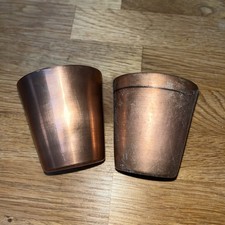 Pair of Vintage Copper & Zinc Stirrup Cups | Horse Racing / Equestrian Interest