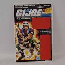 Hasbro G.I. Joe Law & Order M.P. & K-9 Figure Cardback 1986 Vintage