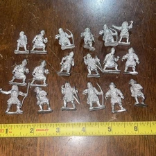 Metal Miniatures Loose Figures D&D Lot Of 18 Essex Collection Knights & Warriors