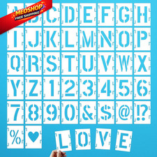 DZXCYZ 2 Inch Letter Stencils Numbers Craft Stencils, 42 Pcs Reusable 2