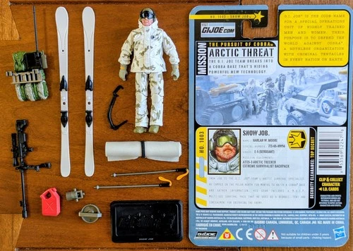 GI JOE Cobra NM/M Snow Job 2010 V7 Complete, File Card POC Arctic Threat Snowjob