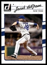 Jacob deGrom 2017 Donruss #124 New York Mets FREE SHIPPING AutographDen