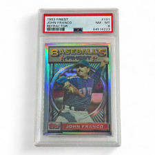 1993 Topps Finest John Franco Refractor #191 Graded NM-MT PSA 8