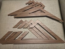 Hand Made - Pair of Wood Clothes Hangers - Walnut