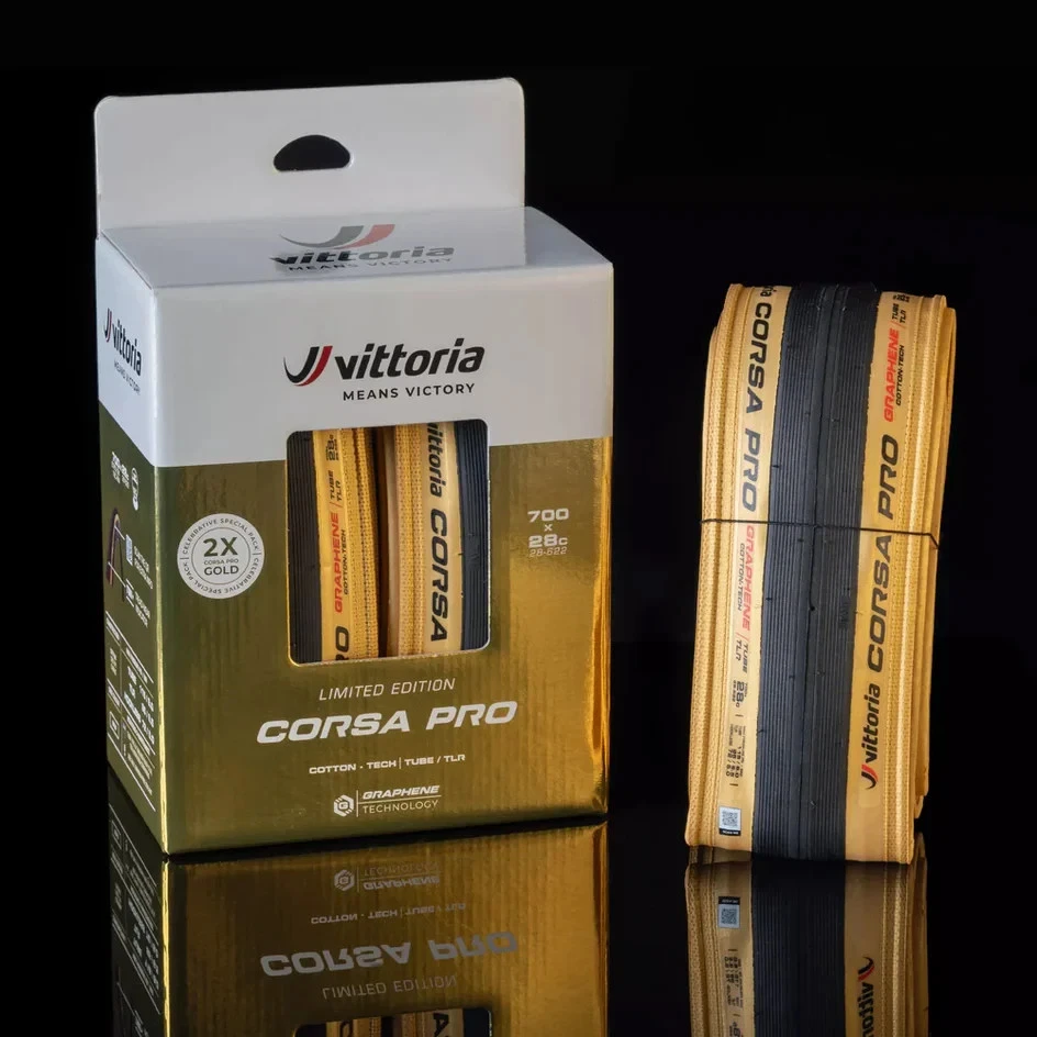 Vittoria Corsa PRO Tubeless 700 x 28 mm Gold Limited Edition Doppelpack