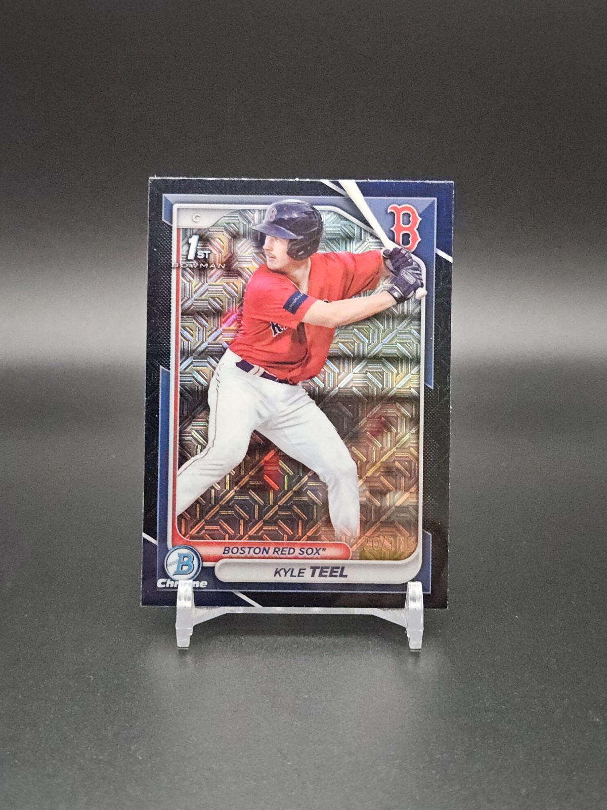 2024 Bowman - Chrome Prospects Kyle Teel #BCP-48 Navy Mojo Refractor /175 (RC)