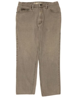 LEE Mens Straight Jeans W36 L29 Grey Cotton SQ08