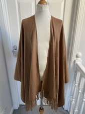 Brand New Ladies M&S Camel Shawl Cape Poncho One Size RRP £25
