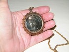 Antique GT 1922 LADY LIBERTY PEACE DOLLAR COIN Sterling Case-GF Chain NECKLACE — photo 4