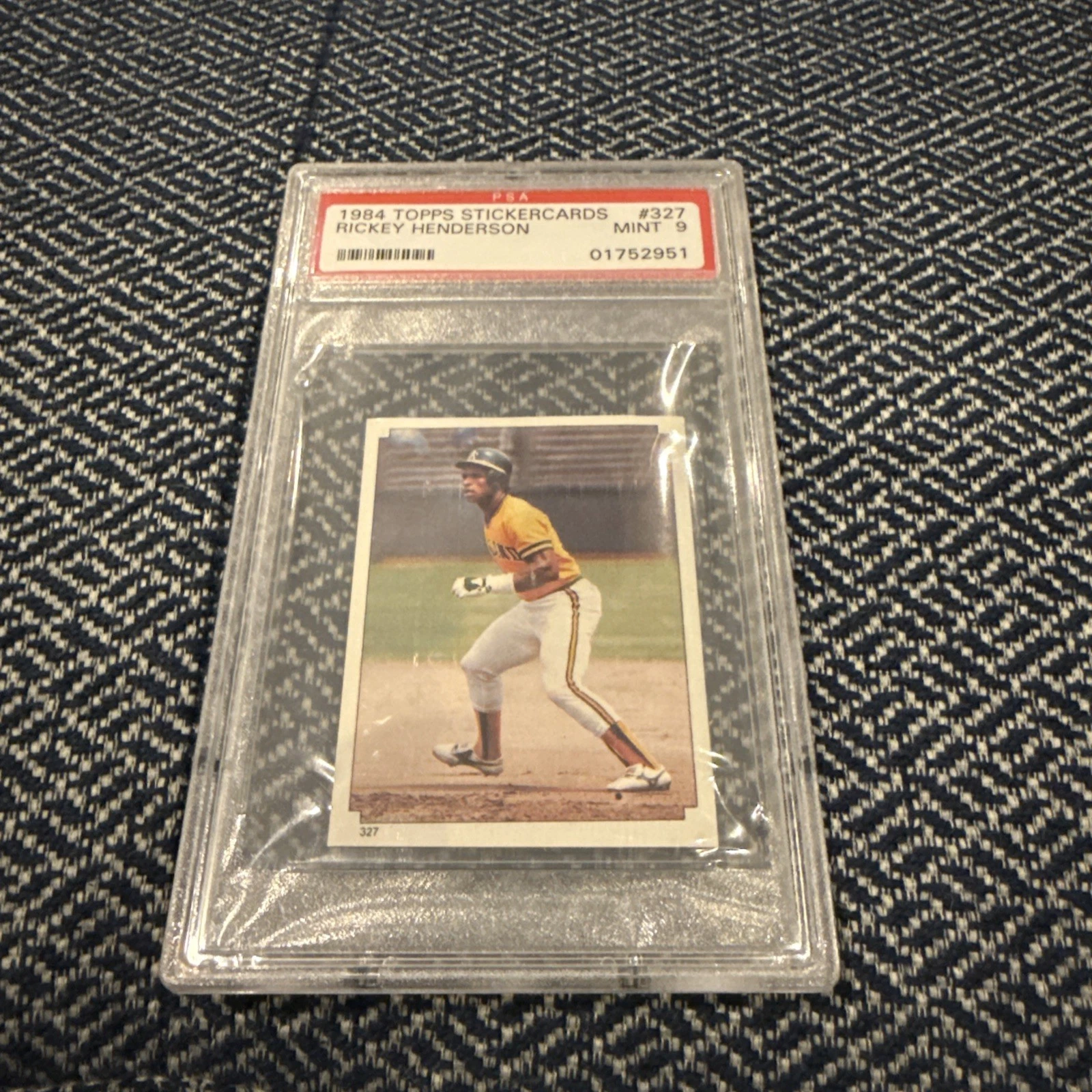 Deal for 1984 Topps Stickers #327 RICKEY HENDERSON - As - PSA 9 MINT
