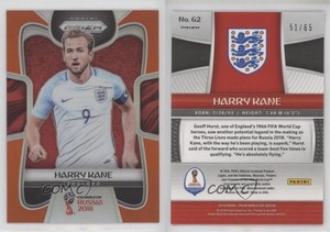 2018 Panini Prizm World Cup Orange Prizm /65 Harry Kane #62