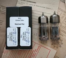 6N6P-OS x 2 6N6P/6H6P/ECC99/E182CC TESTED/ NOS / GOLD GRID / USA Seller 