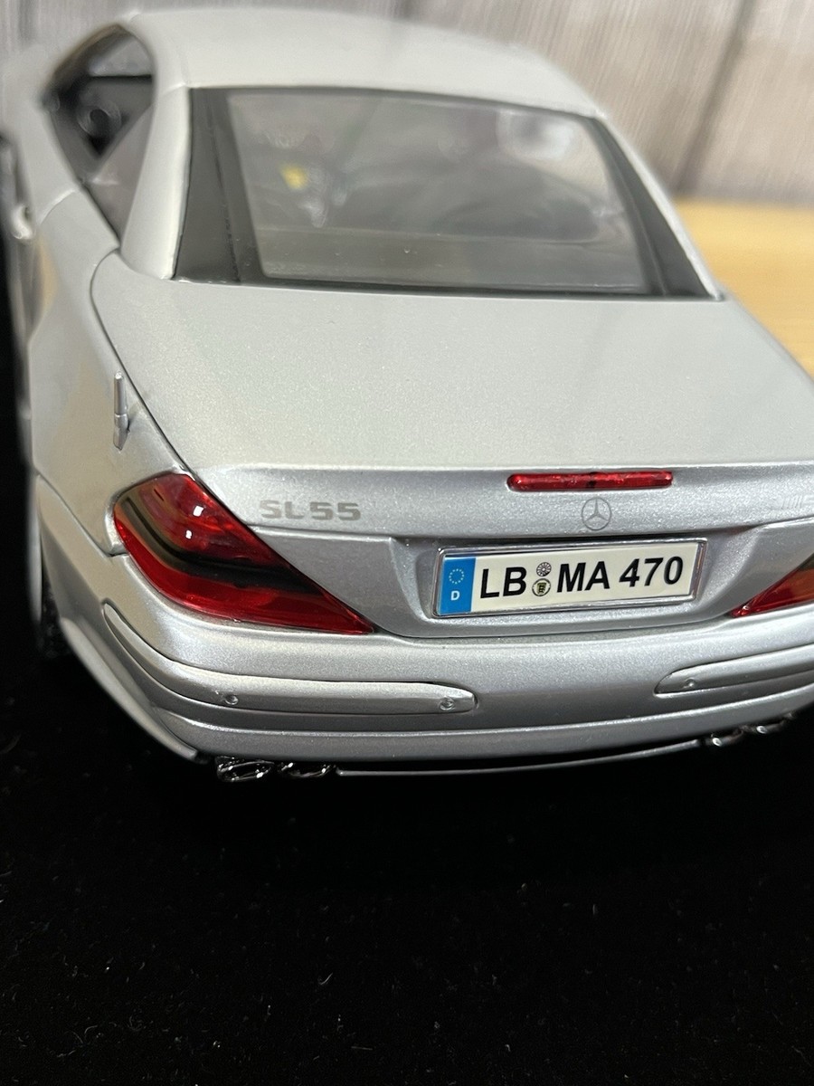 Maisto 1:18 Mercedes SL 55 AMG Silver - (R230) Die Cast Metal. | eBay