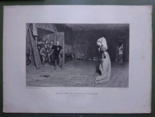 Antique Shakespeare print: Talbot and the Countess of Auvergne, from 'Henry VI'