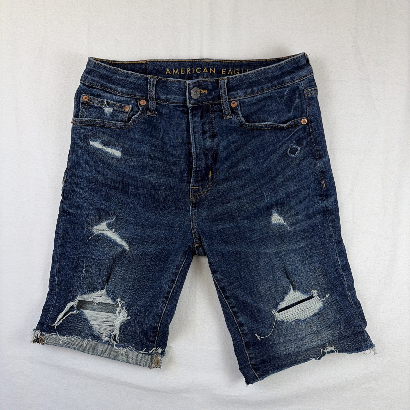 American Eagle Jean Shorts Mens SZ 31 Cut Off Distressed NextLevel AirFlex