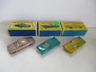 Matchbox Lesney Regular Wheels #28 Jaguar, #33 Ford Zephyr, #36 Opel, boxes