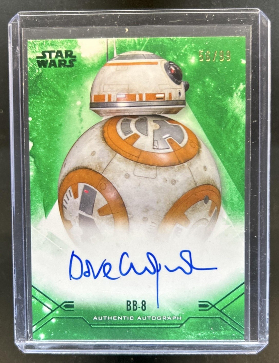 2025 Star Wars Smugglers Outpost Dave Chapman BB-8 Stellar Auto Green #/99 view 1