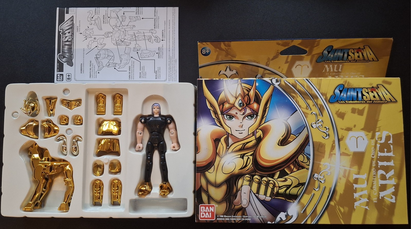 Saint Seiya Myth Cloth Mu de Aries Bandai 2006 Die-Cast Completo
