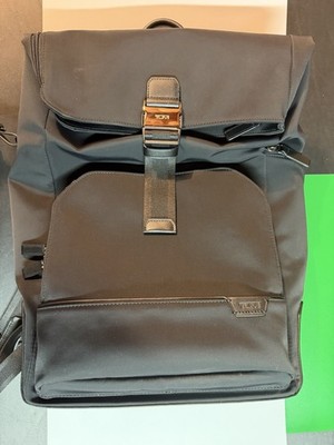 TUMI Osborn Roll Top Backpack Leather Laptop Sleeve School, Business, Travel