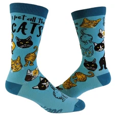 Women's Pet All The Cats Socks Funny Cat Face Hilarious Kitten Novelty Footwear
