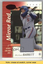 2002 Leaf Certified Mirror Red Materials 76/150 Michael Barrett #103 READ n8a