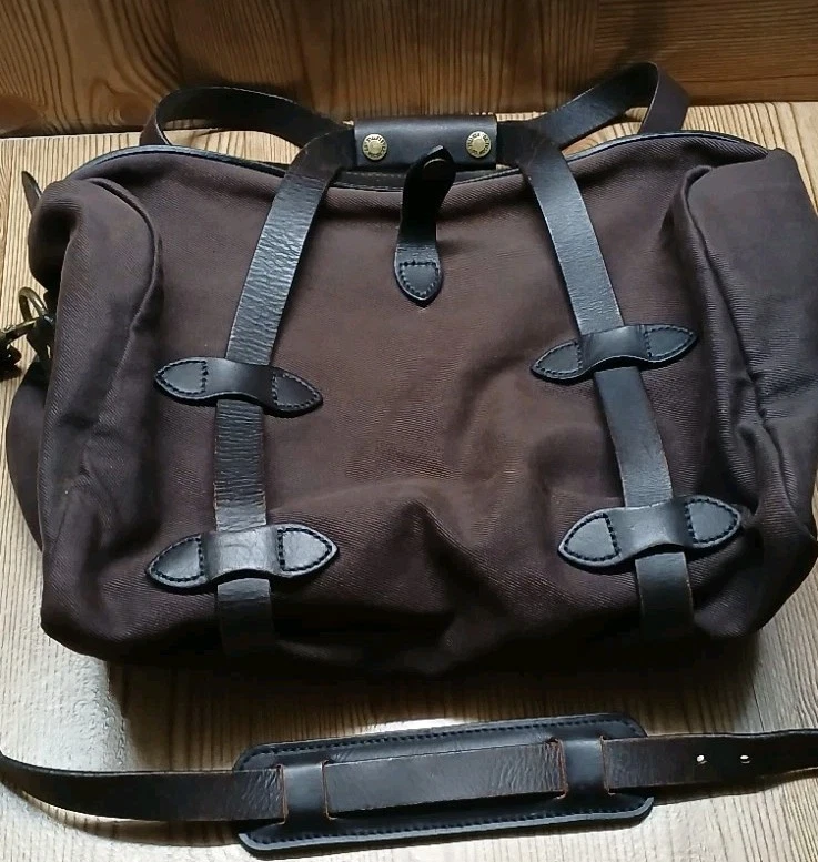 Maletín Filson Resistente Rústico Sarga Original Computadora Marrón Hecho en EE. UU. Talla Única Foto 3 de 4