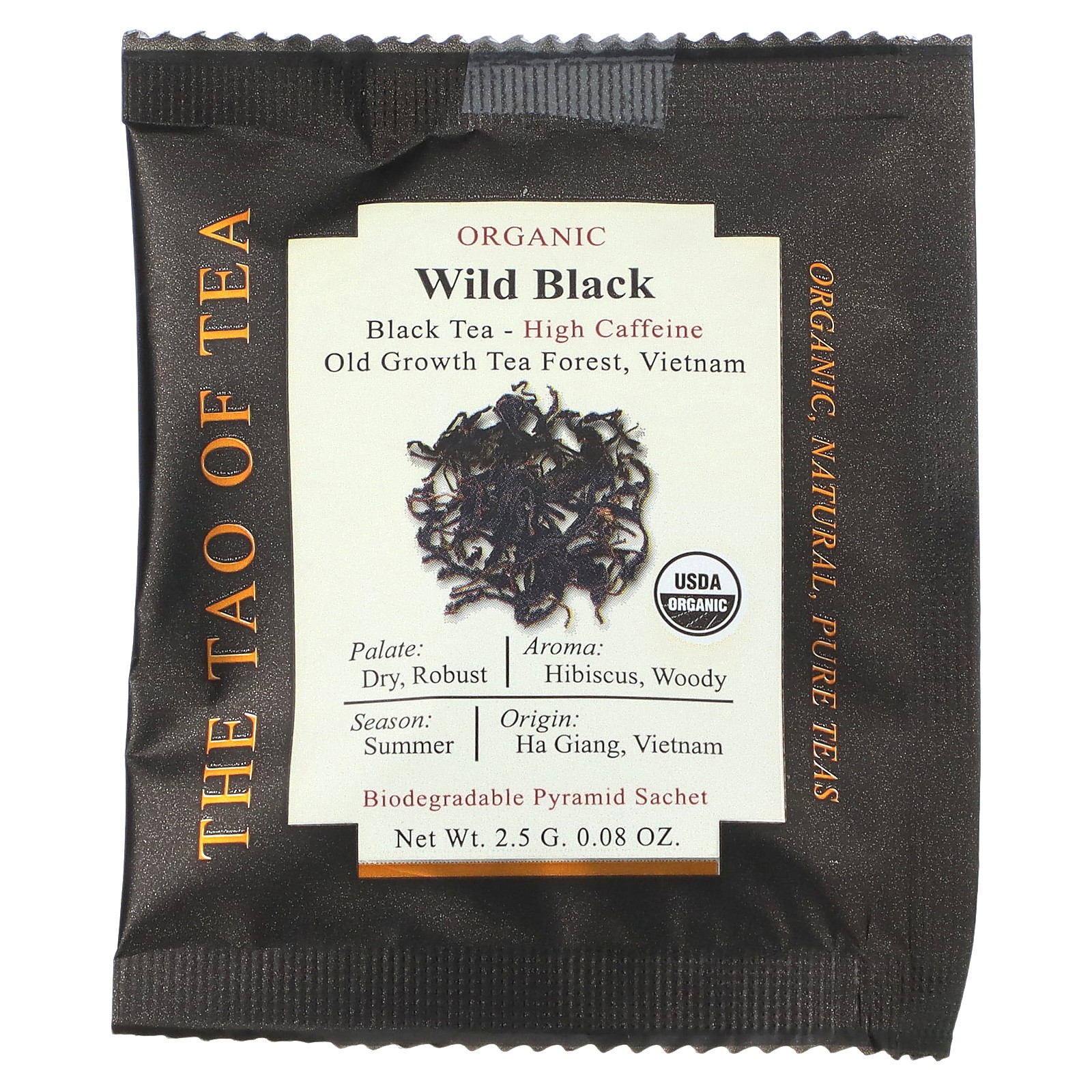 Organic Black Tea, Wild Black, 15 Pyramid Sachets, 1.32 oz (37.5 g)