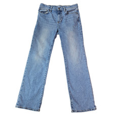 Old Navy Boys 14 Plus Straight Leg Built-In Flex Light Wash Distressed Jeans