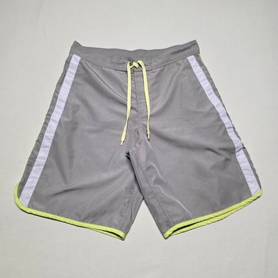 STUSSY Mens Brown Nylon Athletic Swim Trunks Board Shorts Size 34