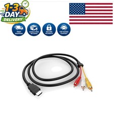 High-Quality HDMI Male to RCA Adapter Cable - 5ft/1.5m for TV  A/V Receivers
