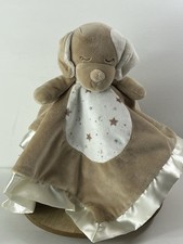 Douglas Baby Tan Puppy Dog Plush Security Blanket Lovey 15 x 15 Satin Trim