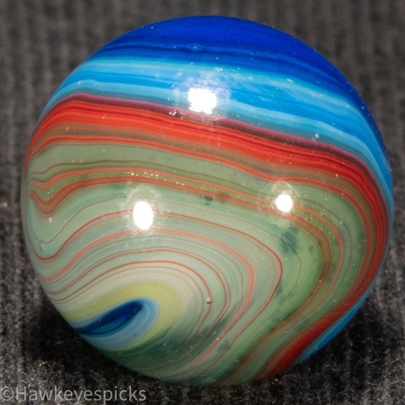 JABO *COLD BLOOD GOLD MONEY Tank Wash Swirl Marble 9/16" Mint Hawkeyespicks sg