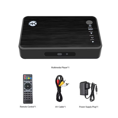 4K Ultra HD Mediaplayer für Auto TV SD MMC RMVB MP3 USB Externe HDD U Disk Mult