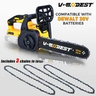 12" Cordless Chainsaw Brushless Compact w/3 Chains for DEWALT 20V MAX Battery