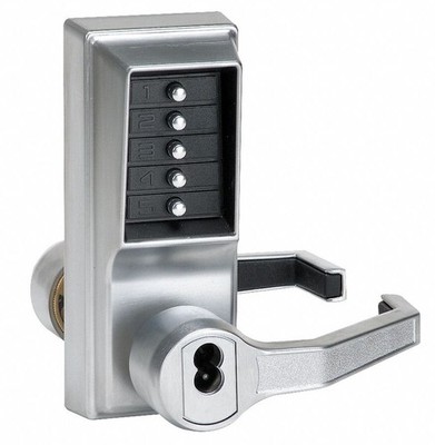 dormakaba - LR1021B-26D-41 - Pushbutton Cylindrical Lever Lock, Combination