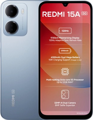 REDMI 15A 5G ( 128 GB 4 GB RAM) T8300 Octa Core Processor Global Version