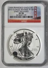 2012-S Reverse  Proof Silver Eagle NGC PF70 Early Releases Golden Gate Label