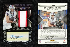 2023 Obsidian Jersey Yellow Electric Etch /10 Dalton Kincaid #238 Rookie Auto RC