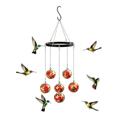 Leichtes Kolibri-Futterhaus aus Kunststoff mit roten Blumen für den Garten