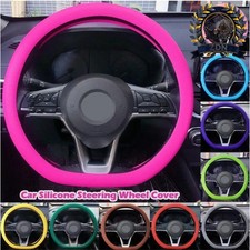 Silicone Steering Wheel Cover Anti-Slip Elastic Stretch Universal Fit